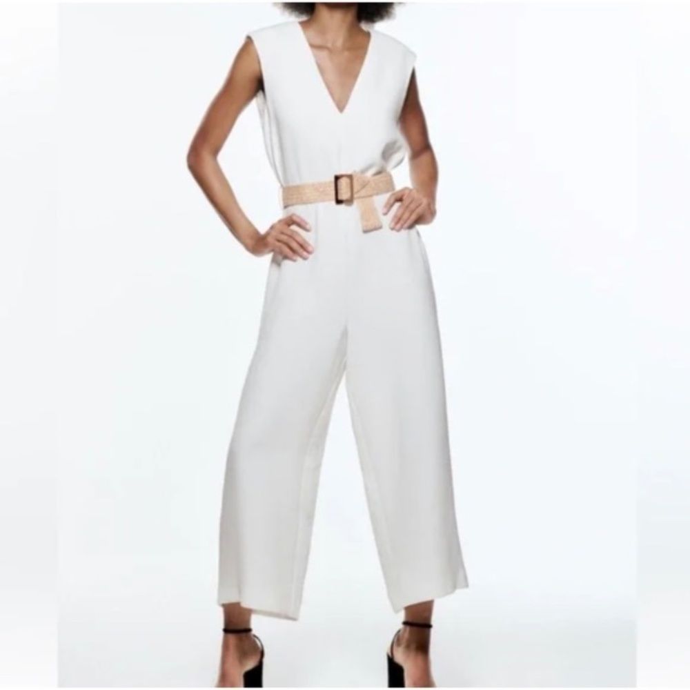 ZARA Belted Jumpsuit NWT